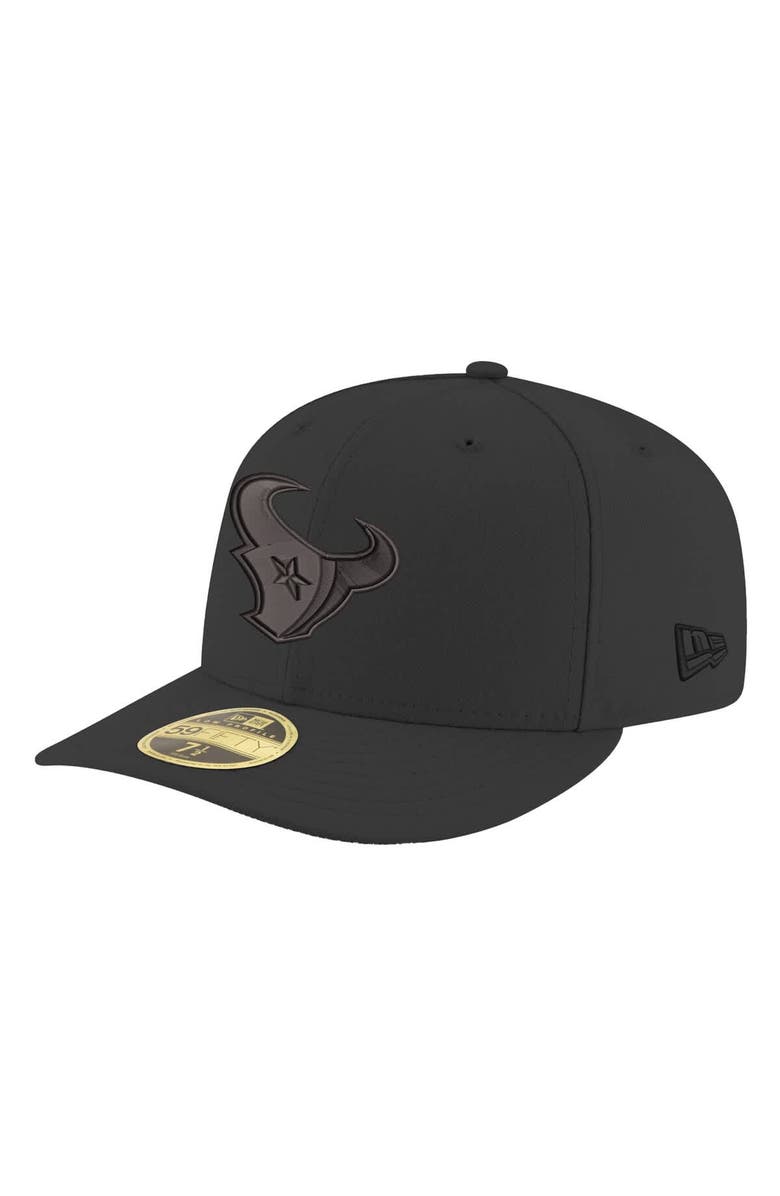 New Era Men's New Era  Black Houston Texans 59Fifty II Low Profile Fitted Hat, Main, color, Black