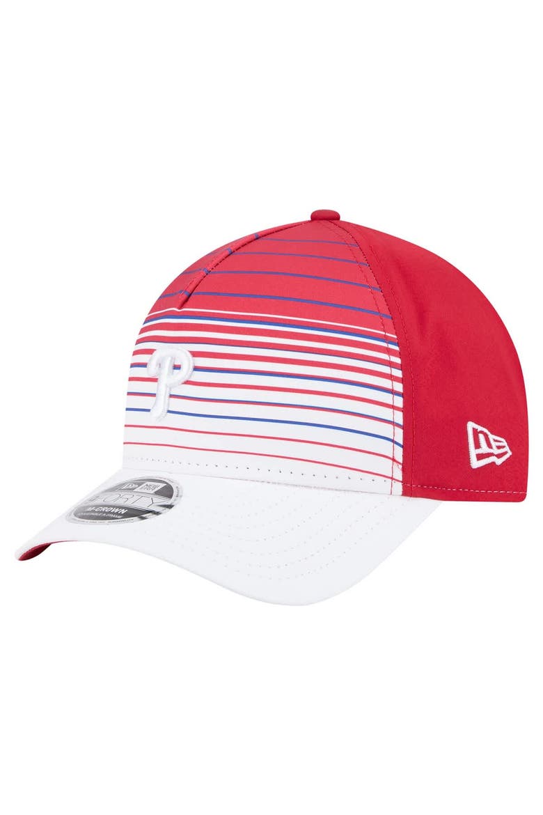 Men's New Era  Red Philadelphia Phillies Gradient 9FORTY M-Crown Adjustable Hat, Main, color, Red