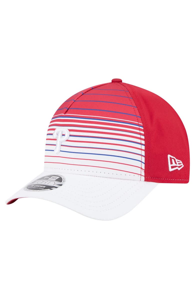 New Era Men's New Era Red Philadelphia Phillies Gradient 9FORTY M-Crown Adjustable Hat, Main, color, Red