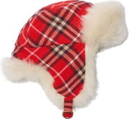 Burberry Check Wool Trapper Hat