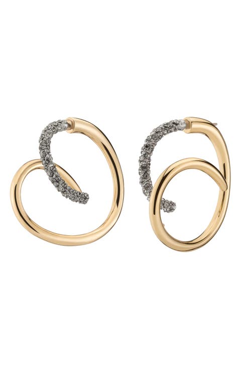Bowery Pavé Swirl Earrings