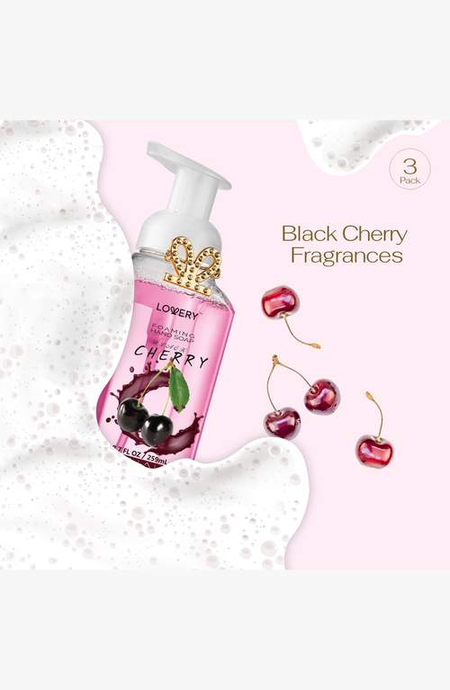Lovery Foaming Hand Soap Pack Of 3 In Black Cherry
