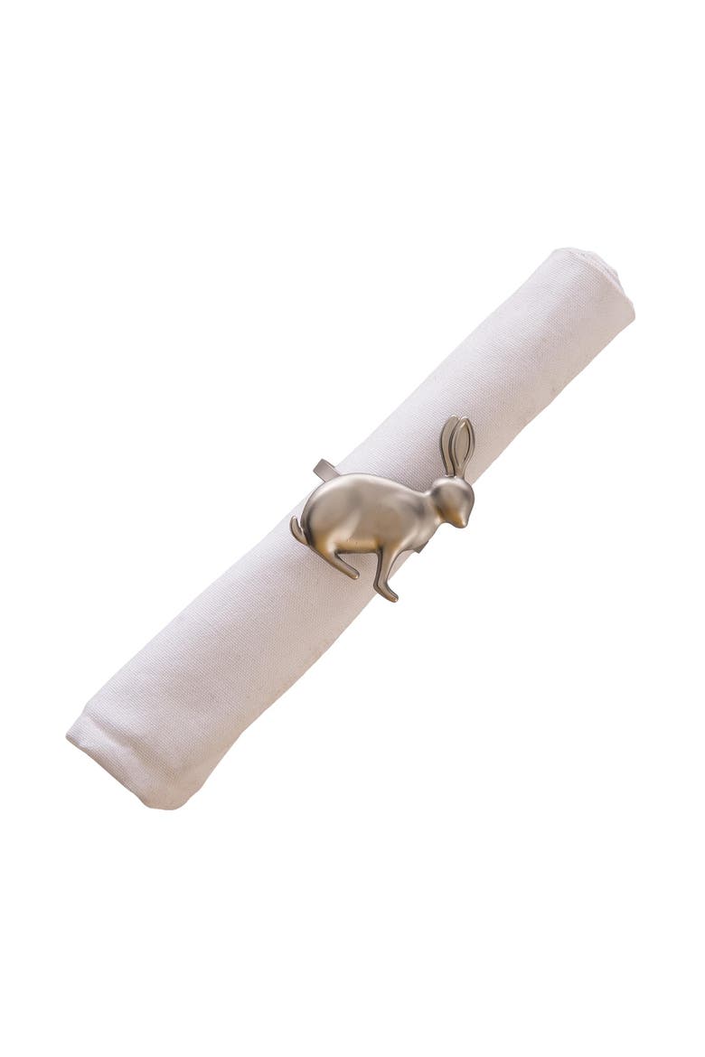 Silver Rabbit Napkin Rings Set of 4, Alternate, color, Silver