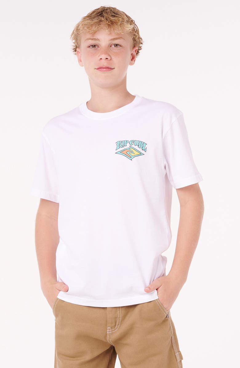 Rip Curl Kids' Dazed & Tubed Graphic T-Shirt, Main, color, White