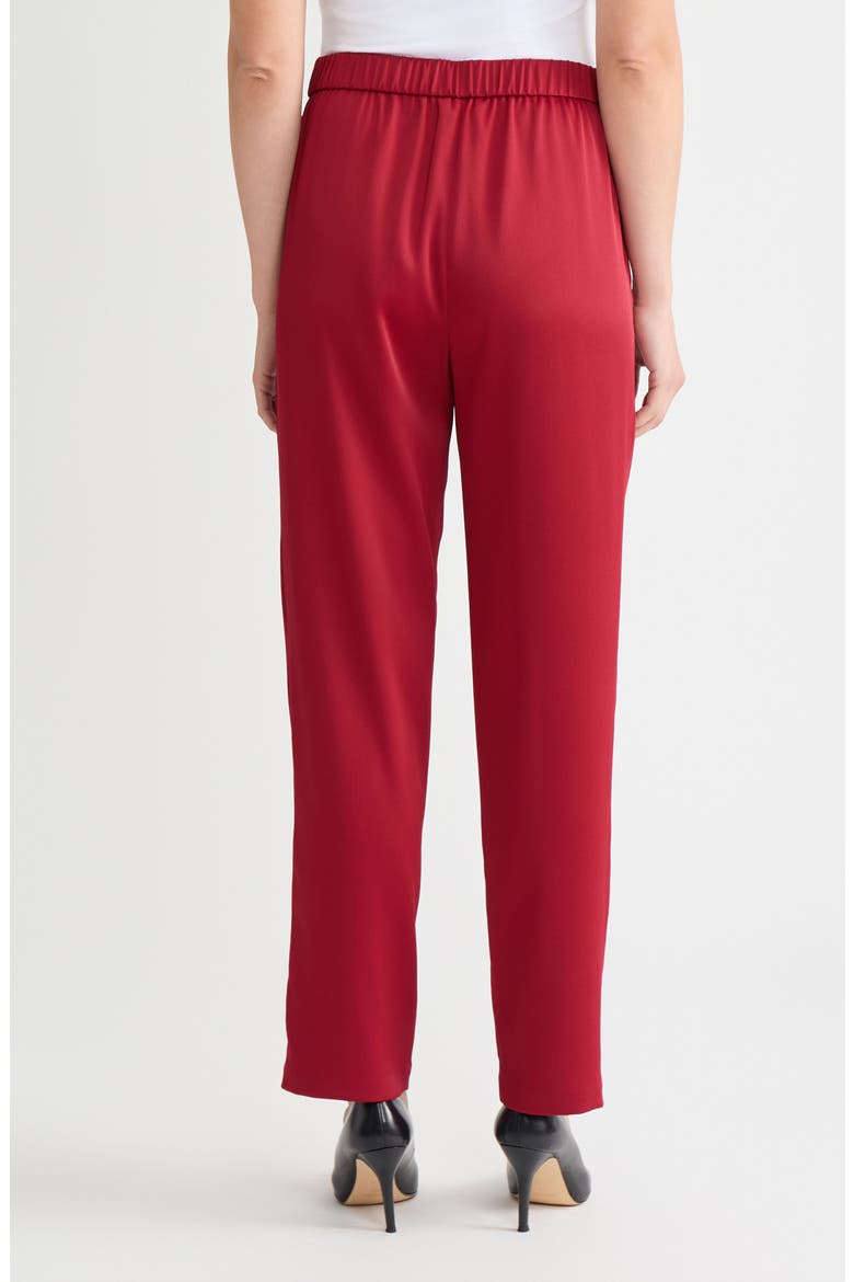 Nora Crêpe de Chine Straight Leg Pants, Alternate, color, SCARLET RED