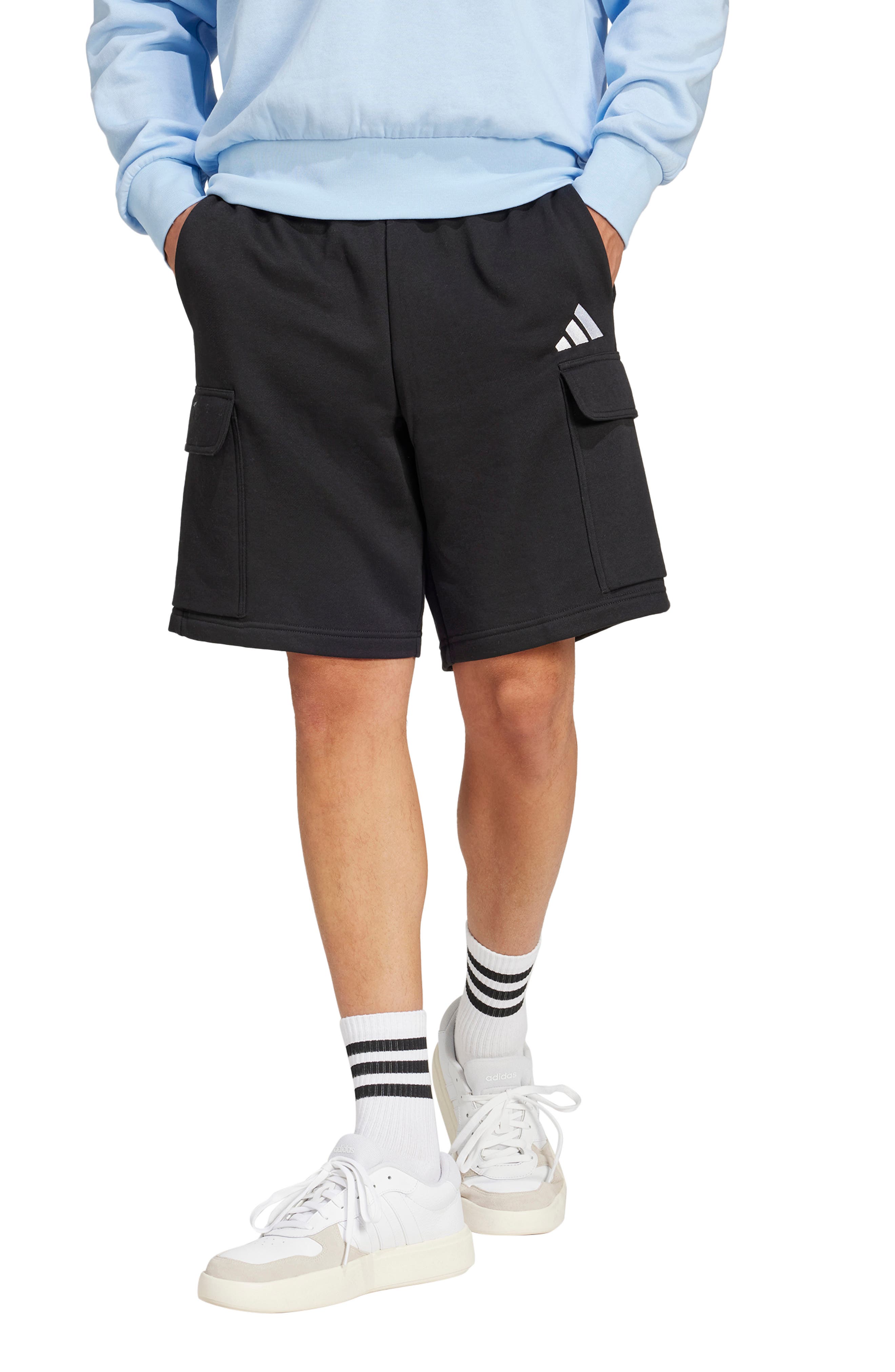 adidas Essentials Feelcozy Fleece Cargo Shorts