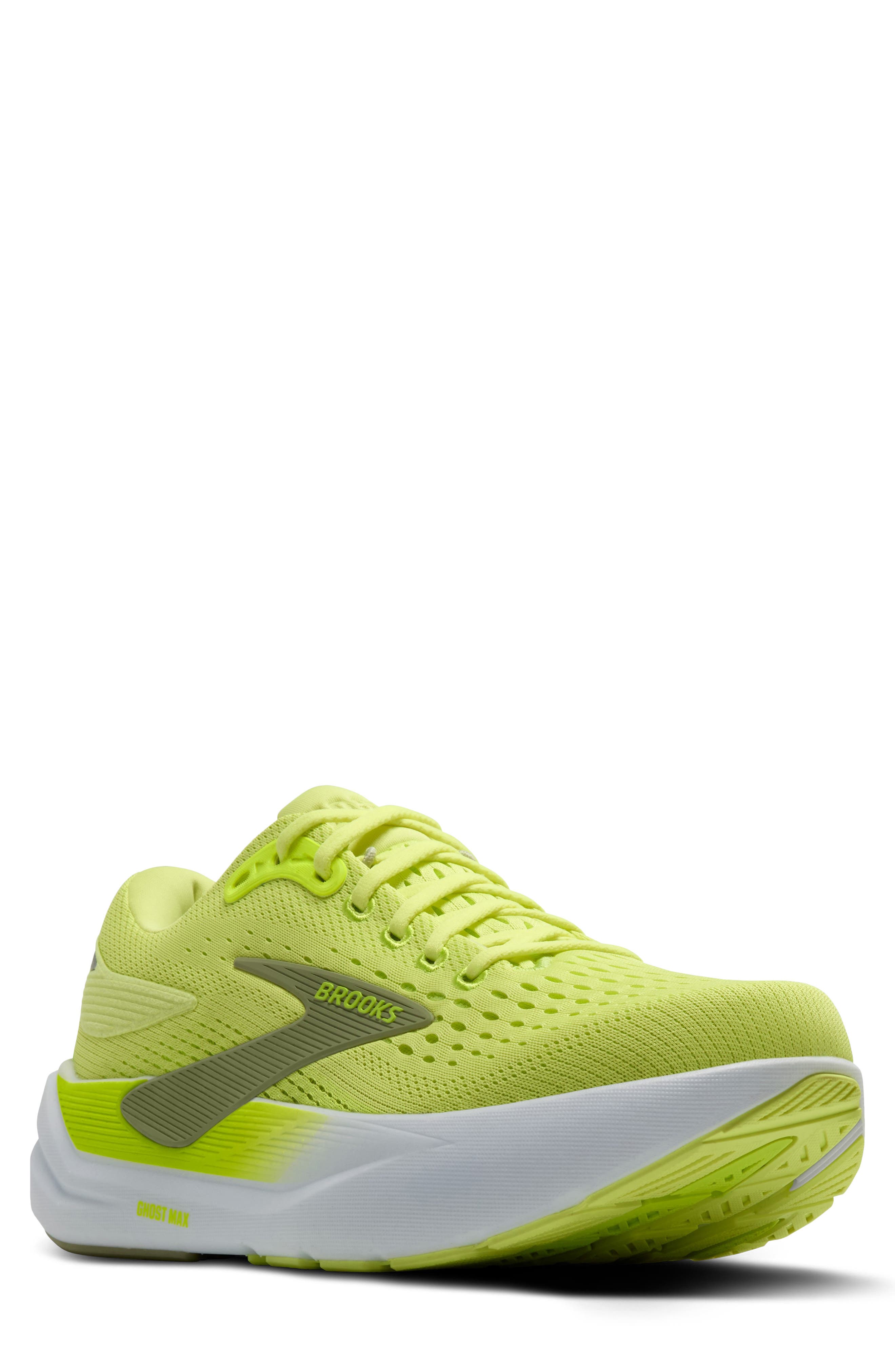 Brooks Ghost Max 3 Running Shoe In Sunny Lime/ Acid Lime/ Tea