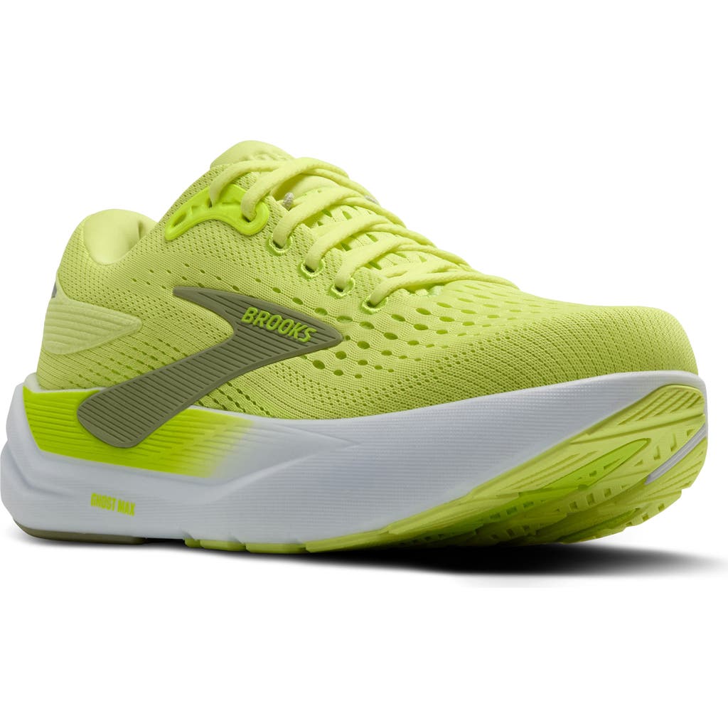 Brooks Ghost Max 3 Running Shoe In Sunny Lime/ Acid Lime/ Tea