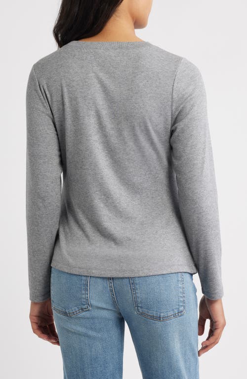 Wit & Wisdom Twist Front T-shirt In Gray