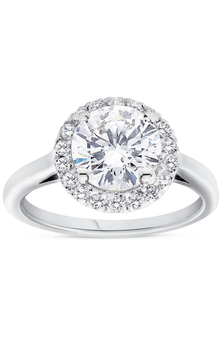Bliss Diamond 1.75 ct Round Diamond Halo Engagement Ring 14k Gold Lab Grown, Main, color, 