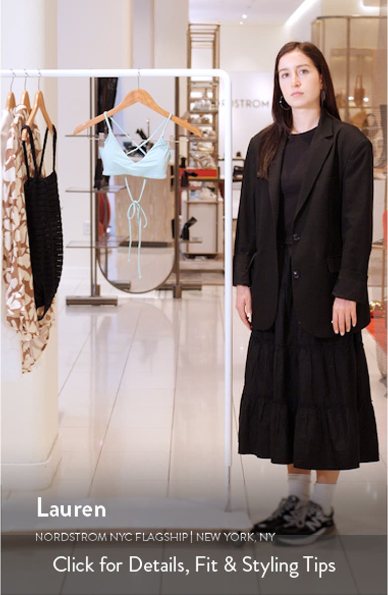 Saltwater Solids Huntington Lace-Up Bikini Top, sales video thumbnail