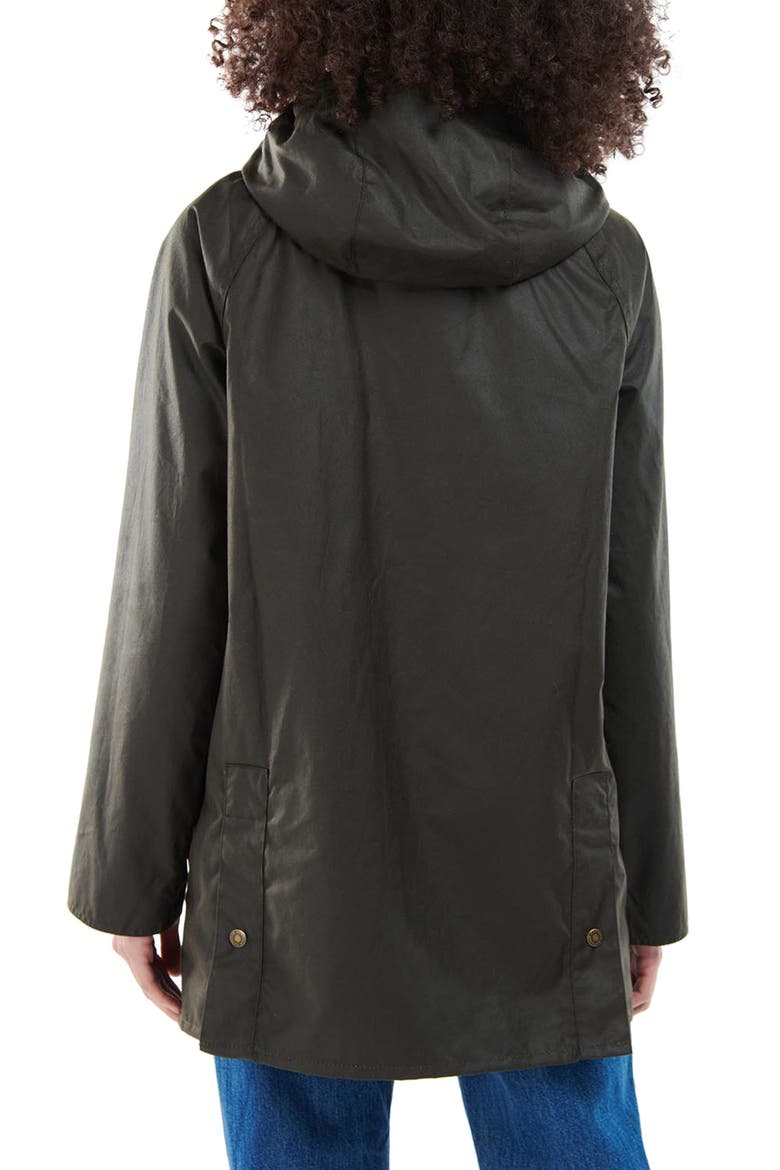 Highclere Hooded Waxed Jacket, Alternate, color, OLIVE