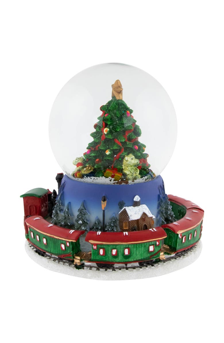 Northlight Rotating Train And Christmas Tree Musical Animated Snow Globe - 6.25", Alternate, color, 