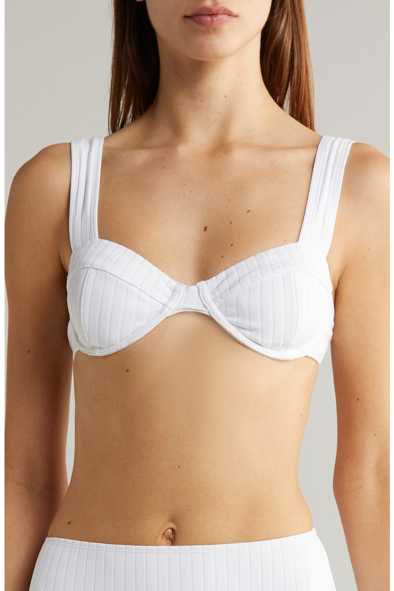 Lilo Underwire Rib Bikini Top, Main, color, MARSHMALLOW