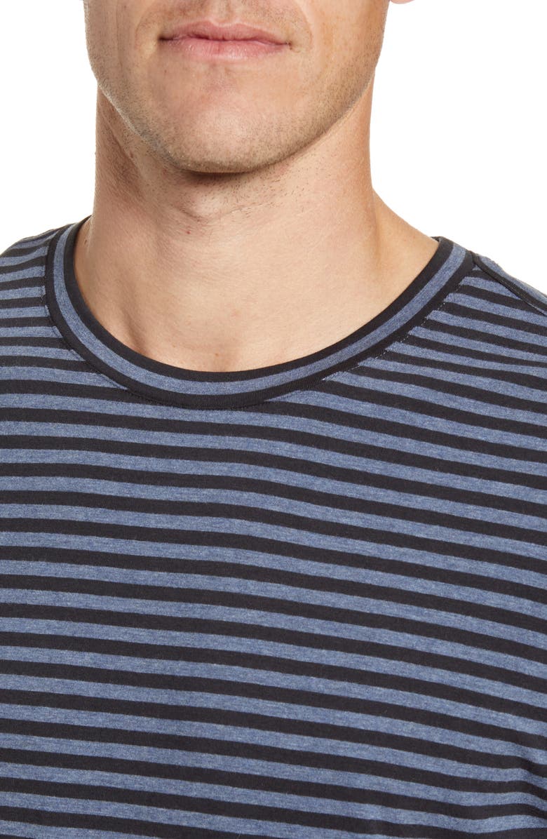 Daniel Buchler Stripe Stretch Cotton & Modal Crewneck T-Shirt, Alternate, color,