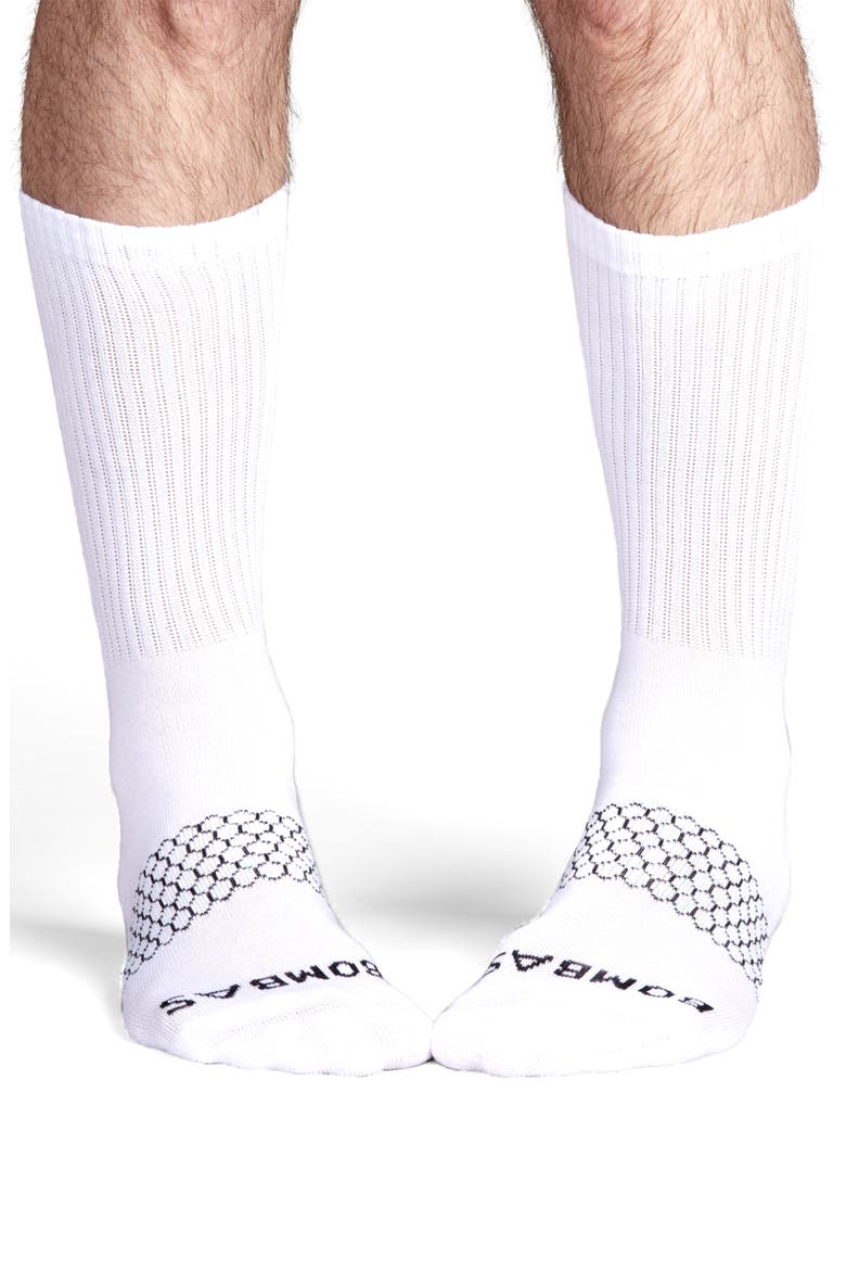 Solid Calf Socks, Alternate, color, WHITE
