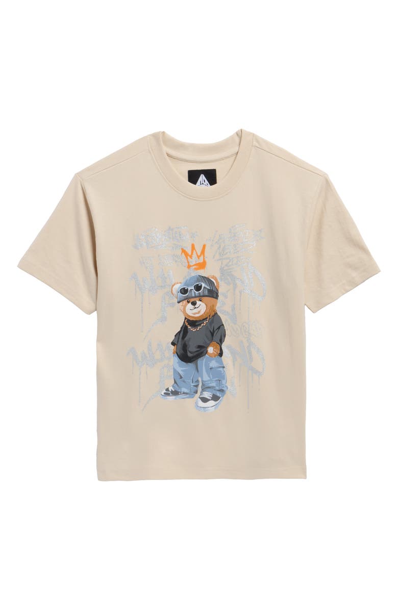 Fly By Night Kids' Polar Short Sleeve Graphic T-Shirt, Main, color, Ancient Scroll/ Pose