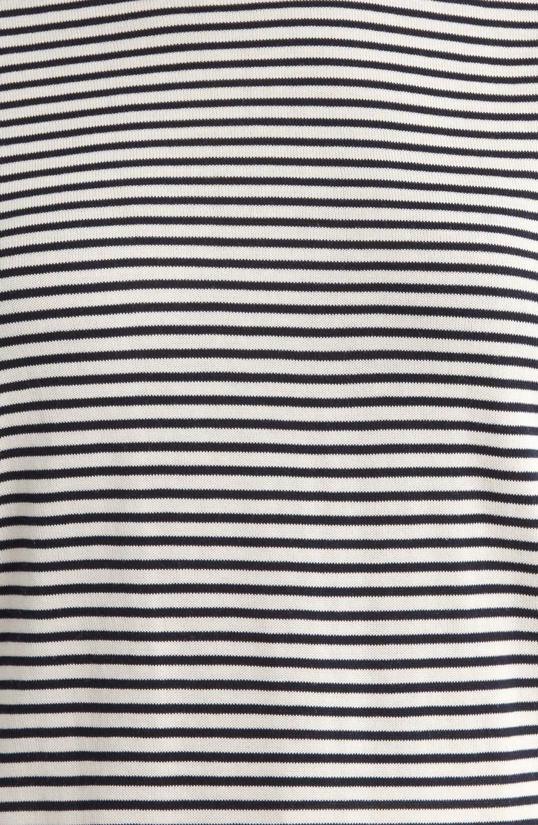 FRAME The Stripe Gather Crop Cotton 
Modal Sweater, Alternate, color, Cream Multi