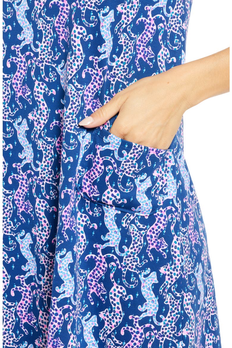 Cody Print Swing Dress, Alternate, color, OYSTER BAY NAVY ON THE CATWALK