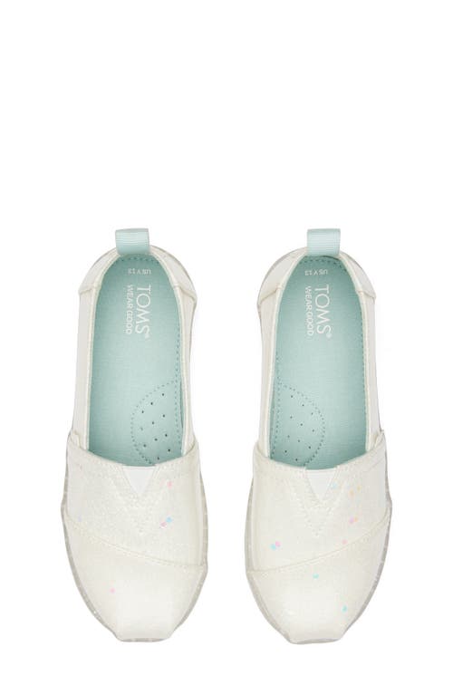 Toms Kids' Alpargata Slip-on Sneaker In White