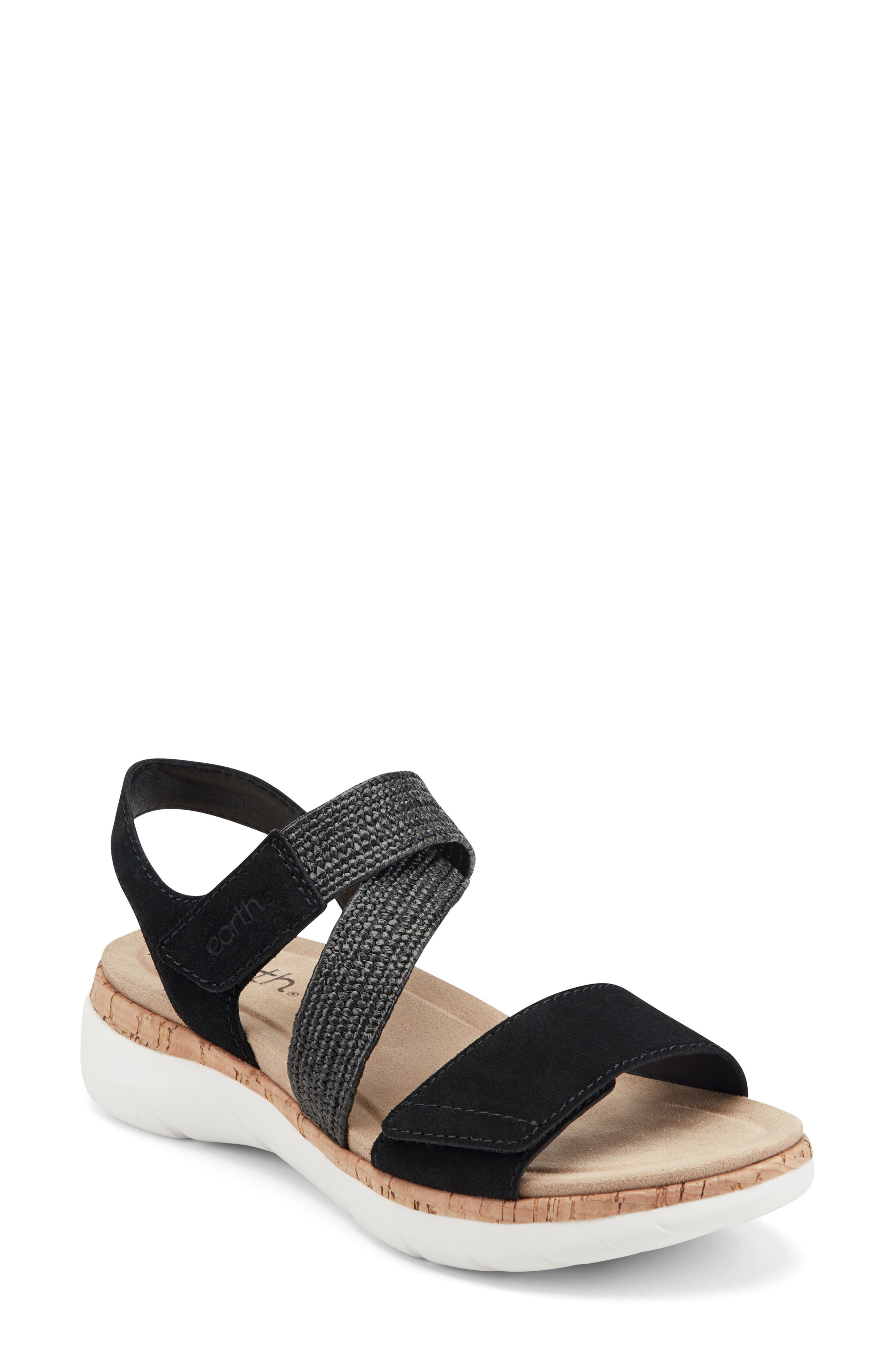 Earth<sup>®</sup> Reston Ankle Strap Platform Sandal, Main, color, Black