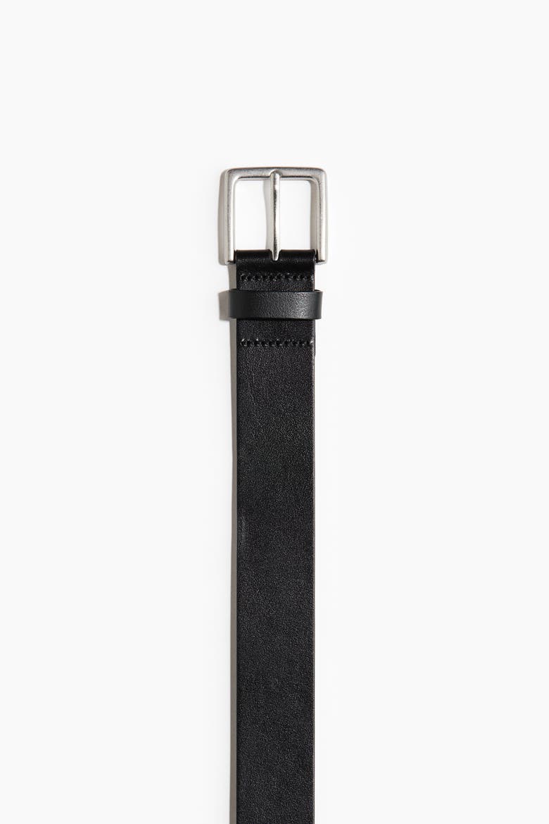 Leather Belt, Alternate, color, Black