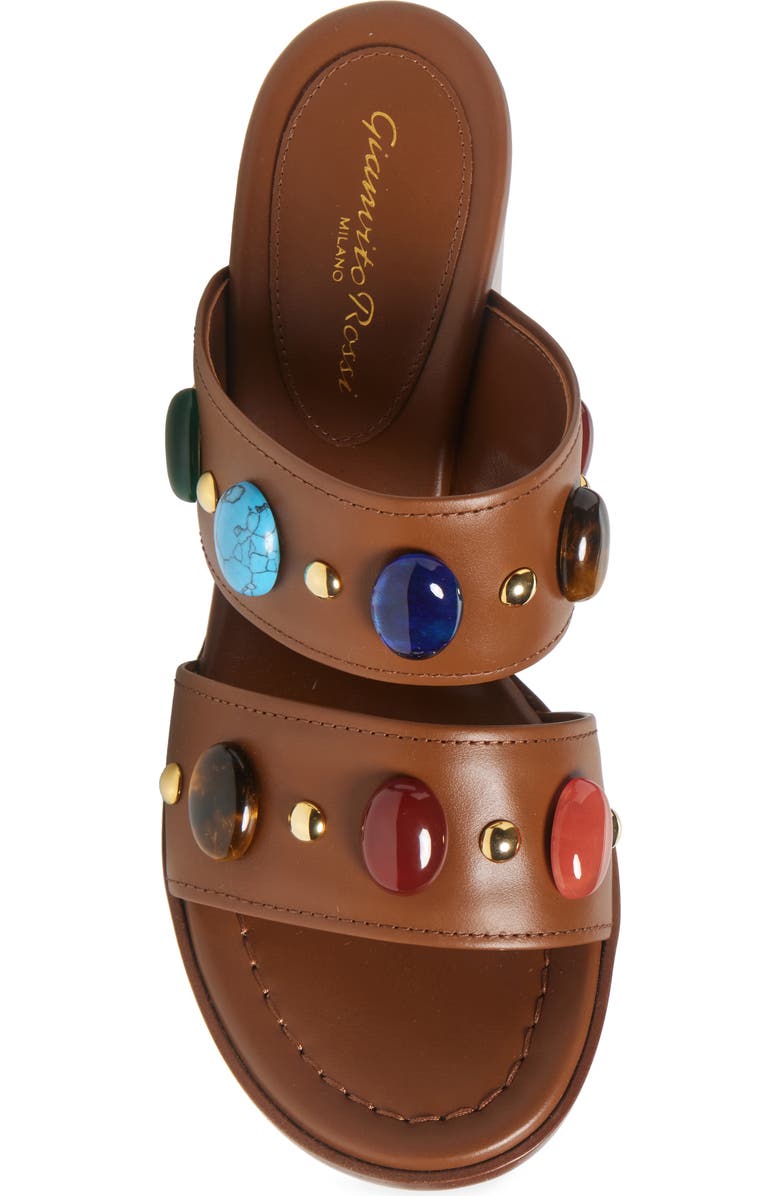 Gianvito Rossi Pebble Crystal Embellished Sandal, Alternate, color,