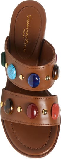 Pebble Crystal Embellished Sandal