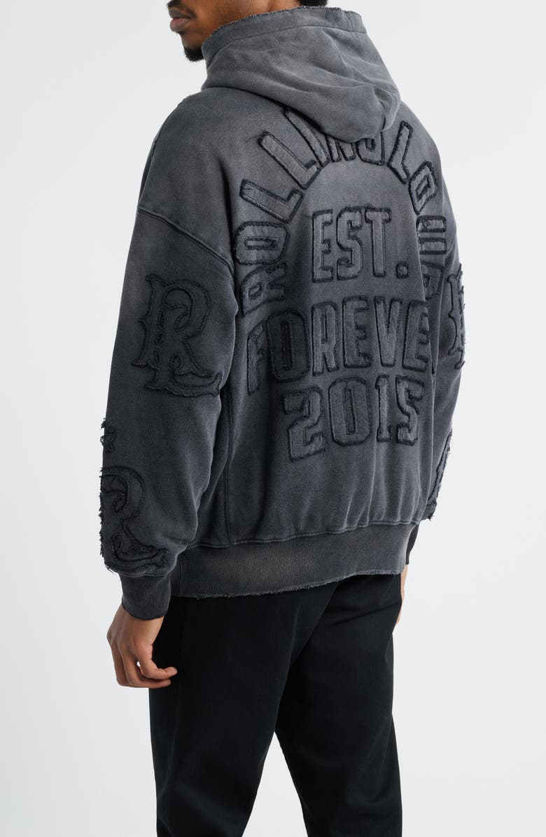 Rolling Loud Appliqué Hoodie, Alternate, color, Washed Black
