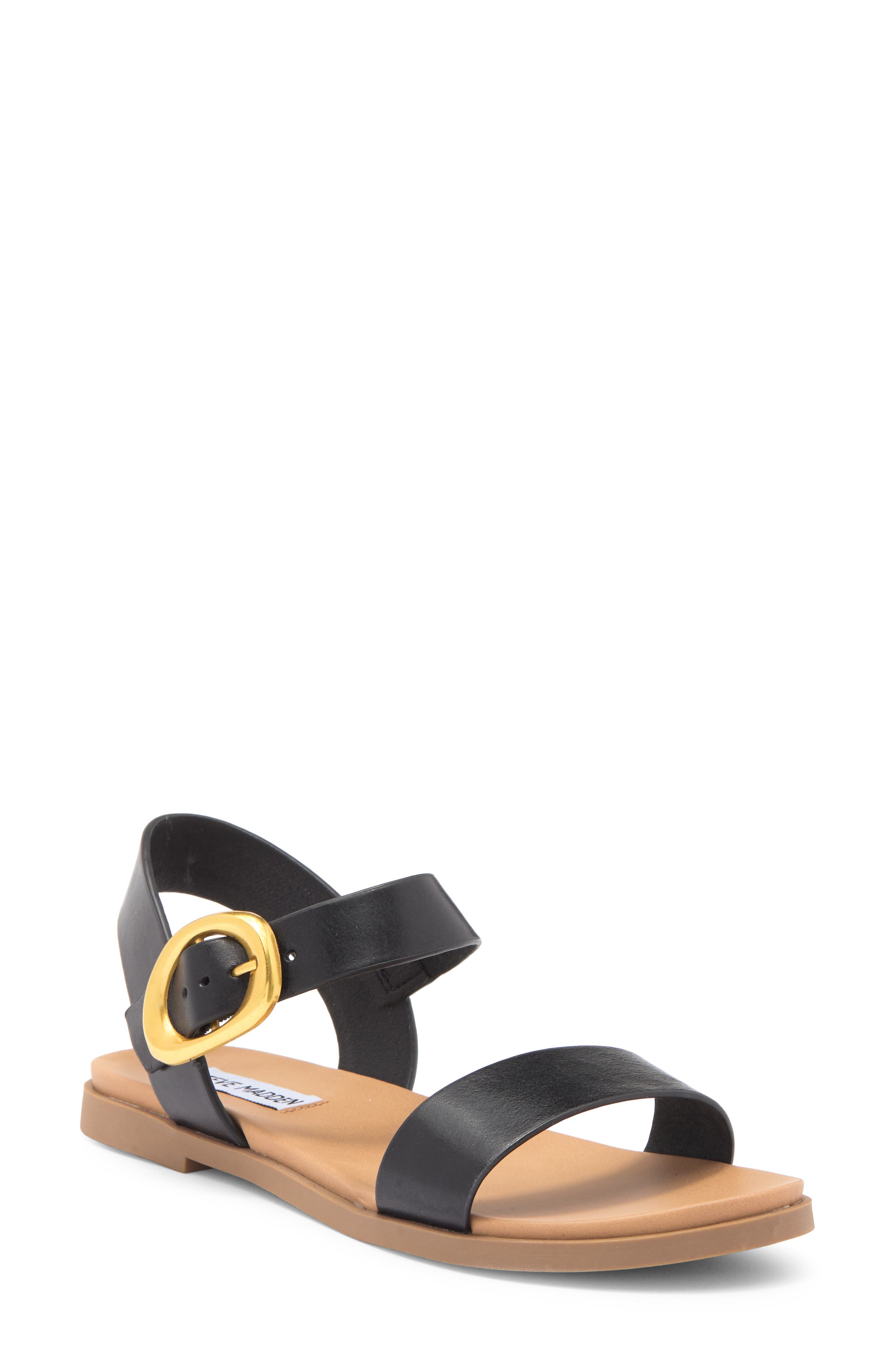 Steve Madden Tacee Sandal, Main, color, Black Leather