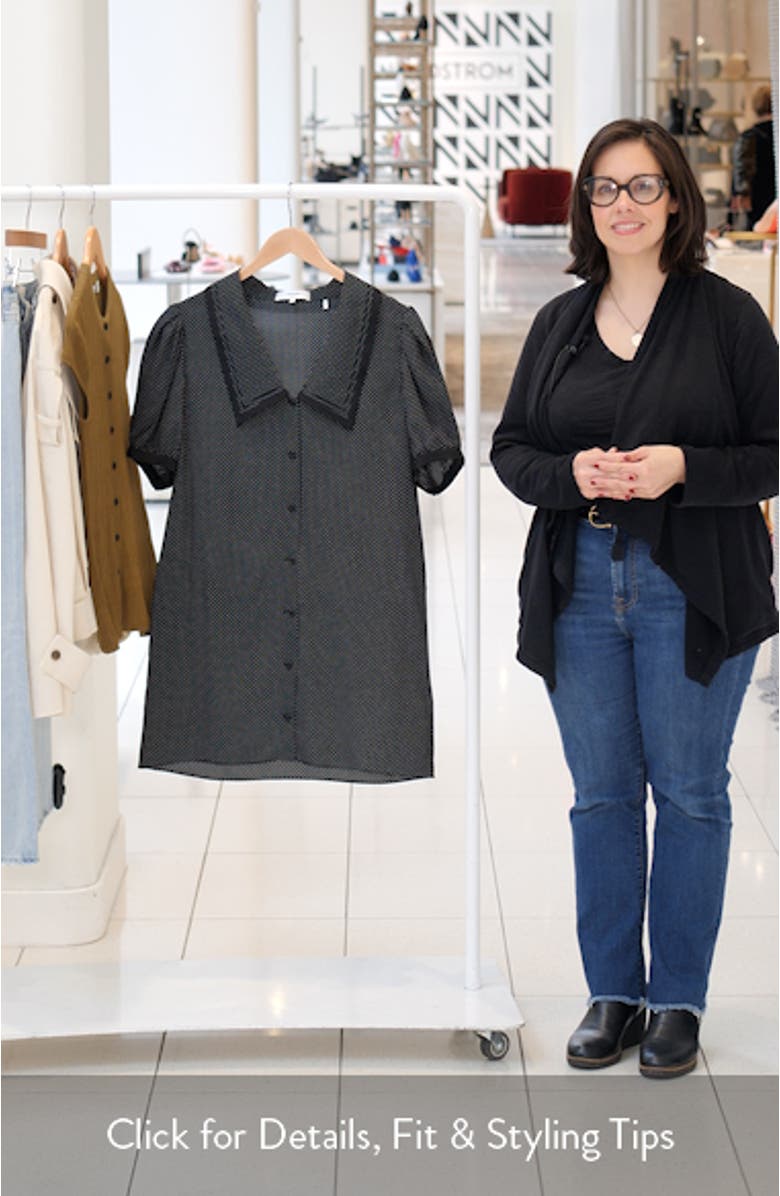 Polka Dot Sailor Silk Minidress, sales video thumbnail