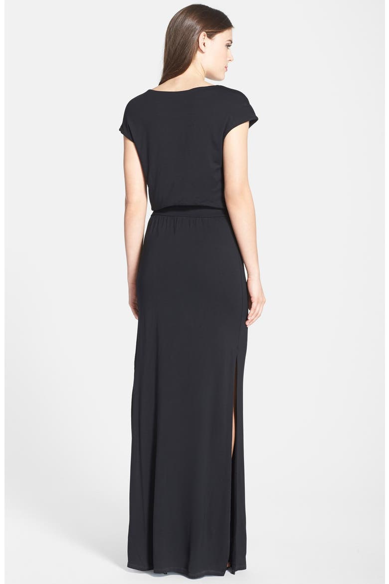 'Vienna' Blouson Maxi Dress (Nordstrom Exclusive), Alternate, color, BLACK