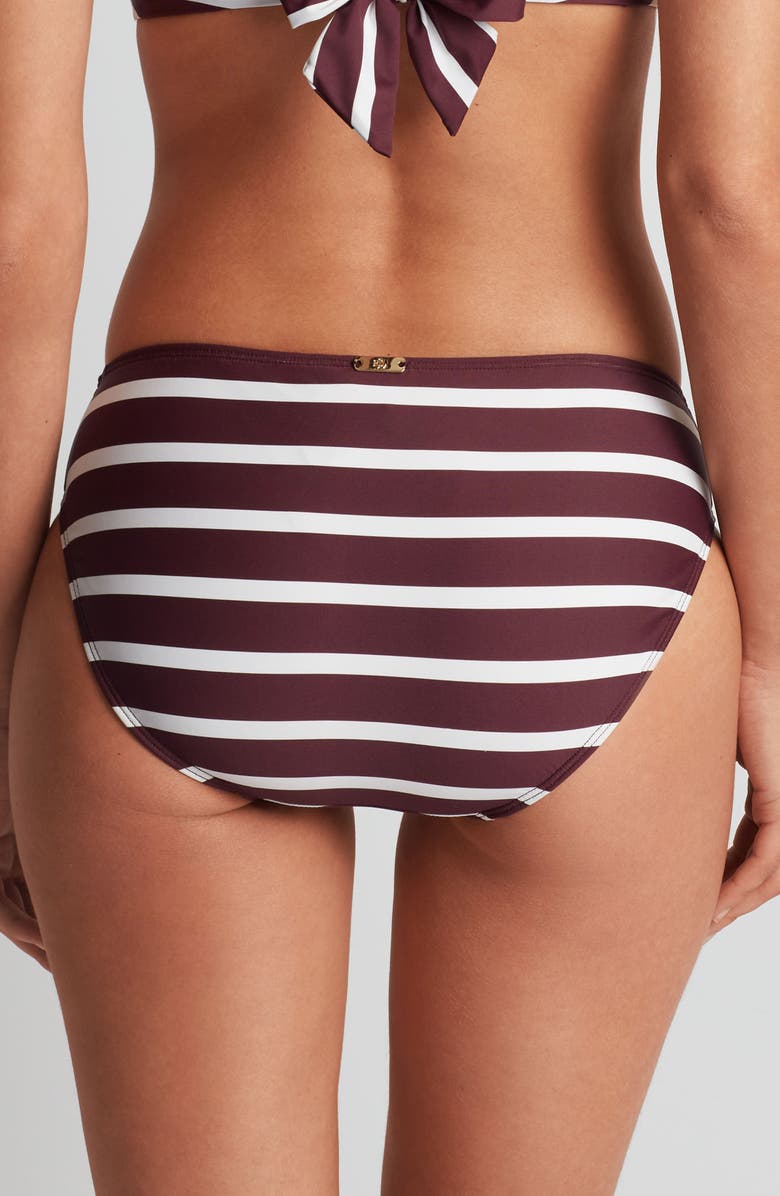 Lauren Ralph Lauren Stripe Hipster Bikini Bottoms, Alternate, color,