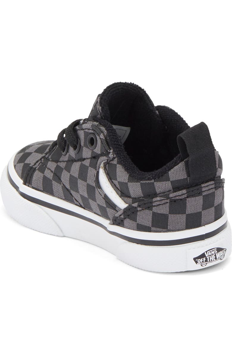 Vans Kids' Seldan Slip-On Sneaker, Alternate, color, Checkerboard Black/Pewter