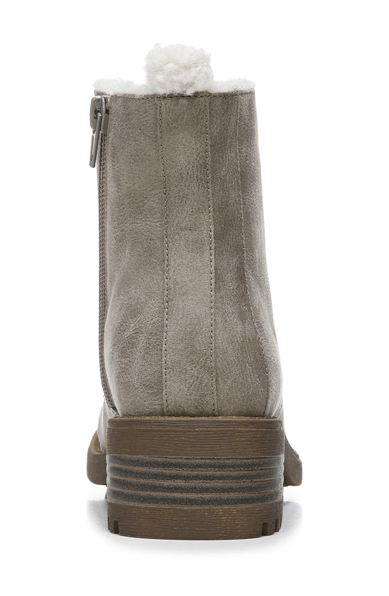 Kunis Cozy Faux Shearling Lined Lace-Up Boot, Alternate, color, DUNE