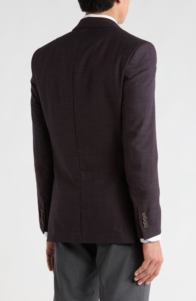 No Ordinary Joe by Ted Baker Joy Super 100s Sport Coat, Alternate, color, Burgundy