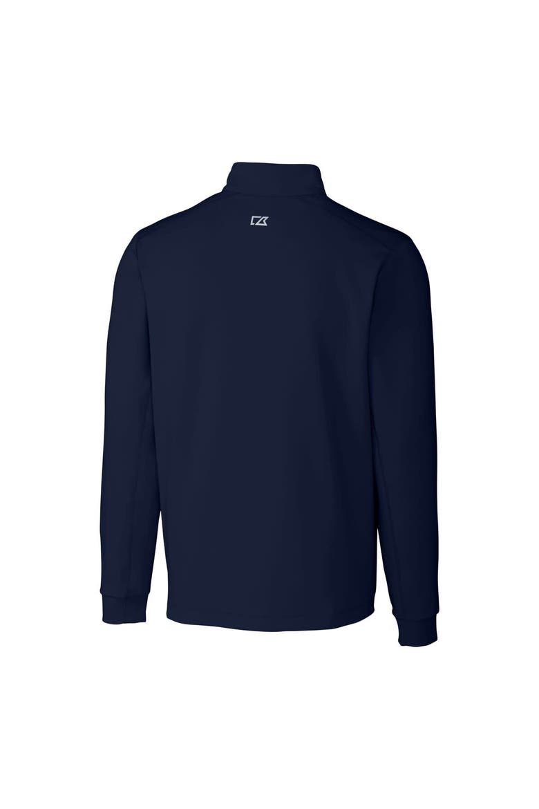 Men's Cutter & Buck  Navy Buffalo Bills Helmet Traverse Stretch Quarter-Zip Pullover Top, Alternate, color, Navy