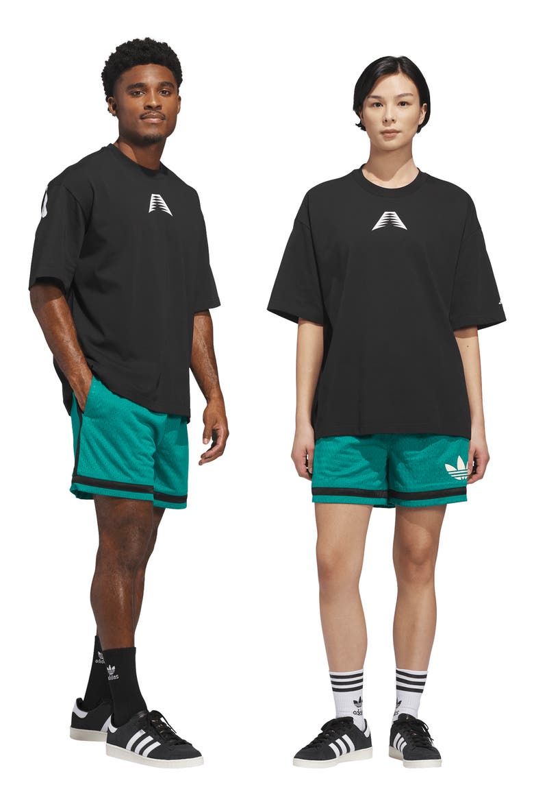 Originals Warp Knit Mesh Basketball Shorts, Alternate, color, EQUIPMENT GREEN/ BLACK
