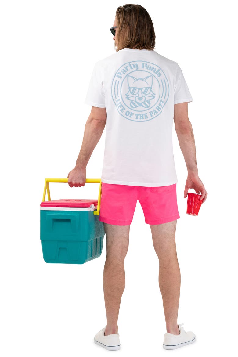 Solid Vintage Volley Swim Shorts, Alternate, color, PINK