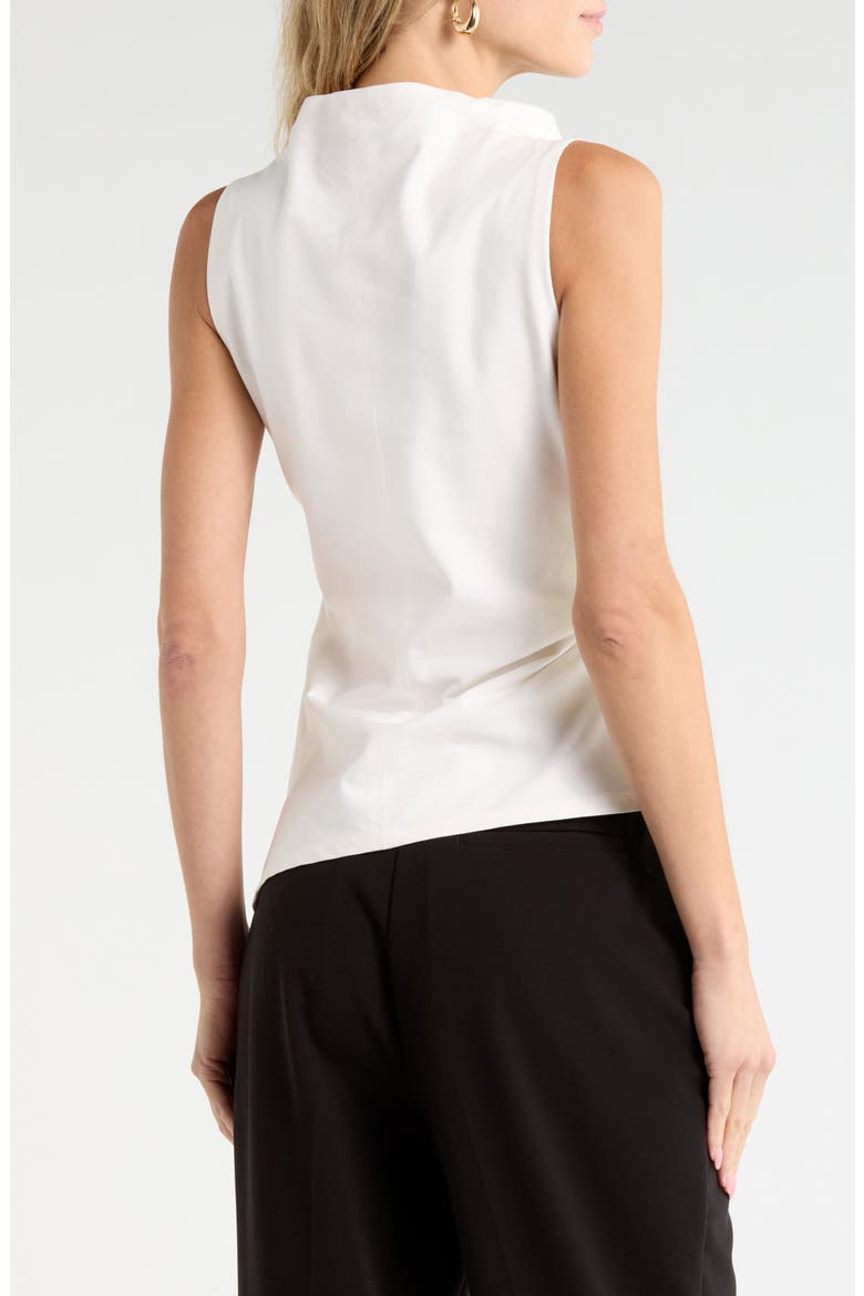 Caden Cowl Neck Cotton Top, Alternate, color, OFF WHITE