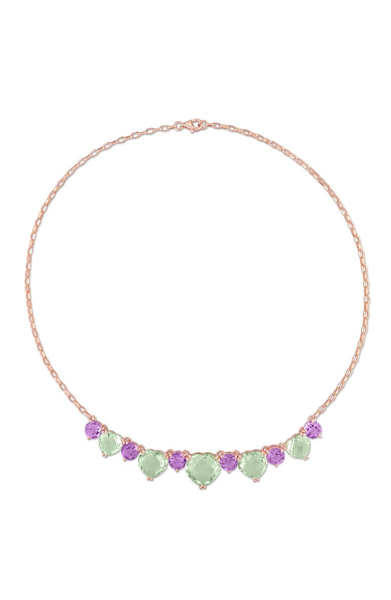 Julianna B. Green Quartz & Amethyst Alternate Necklace, Alternate, color, Rose-Plated Sterling Silver