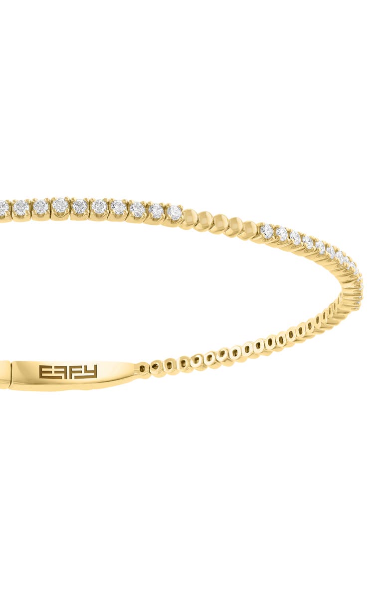 EFFY 14K Gold Plated Sterling Silver Lab Grown Diamond Bracelet, Alternate, color, Gold