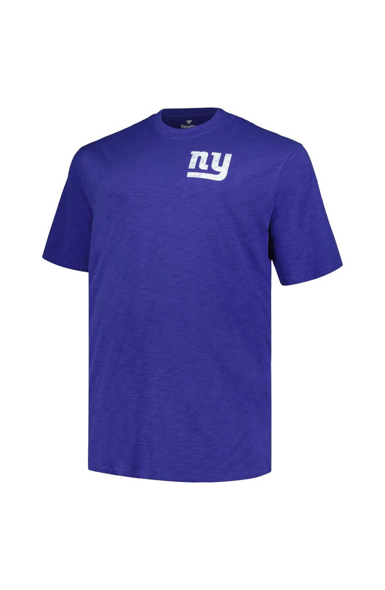 PROFILE Men's Profile Royal New York Giants Big & Tall Two-Hit Throwback T-Shirt, Alternate, color,