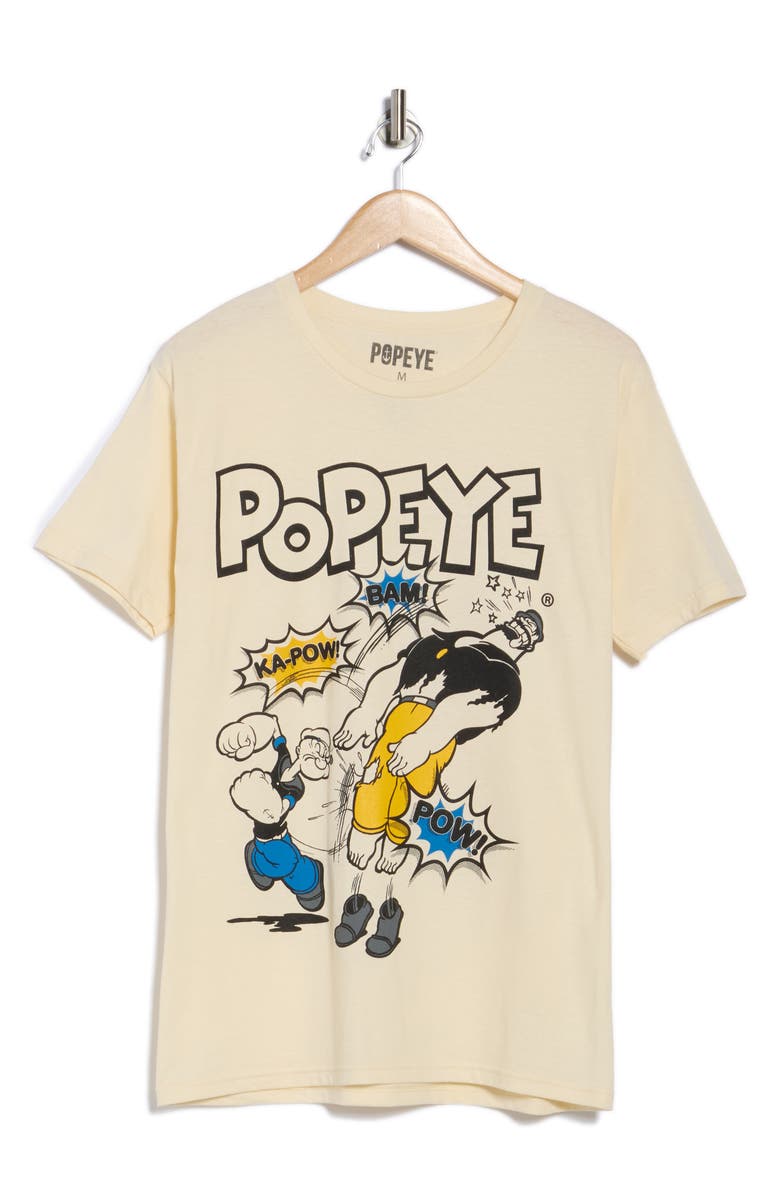 The Forecast Agency Popeye Ka-Pow Brutus Graphic T-Shirt, Alternate, color, Natural