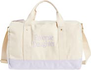 Favorite Daughter Logo Embroidered Canvas Duffle Bag