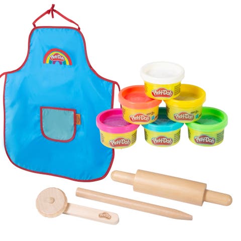 Sustainable Set 6 Colors, Apron, Wooden Tools, Mold Kit