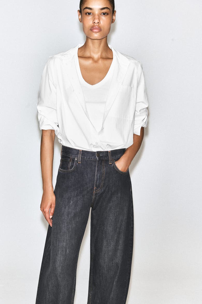 Inlet Curved-leg Jeans, Alternate, color, DARK GRAY