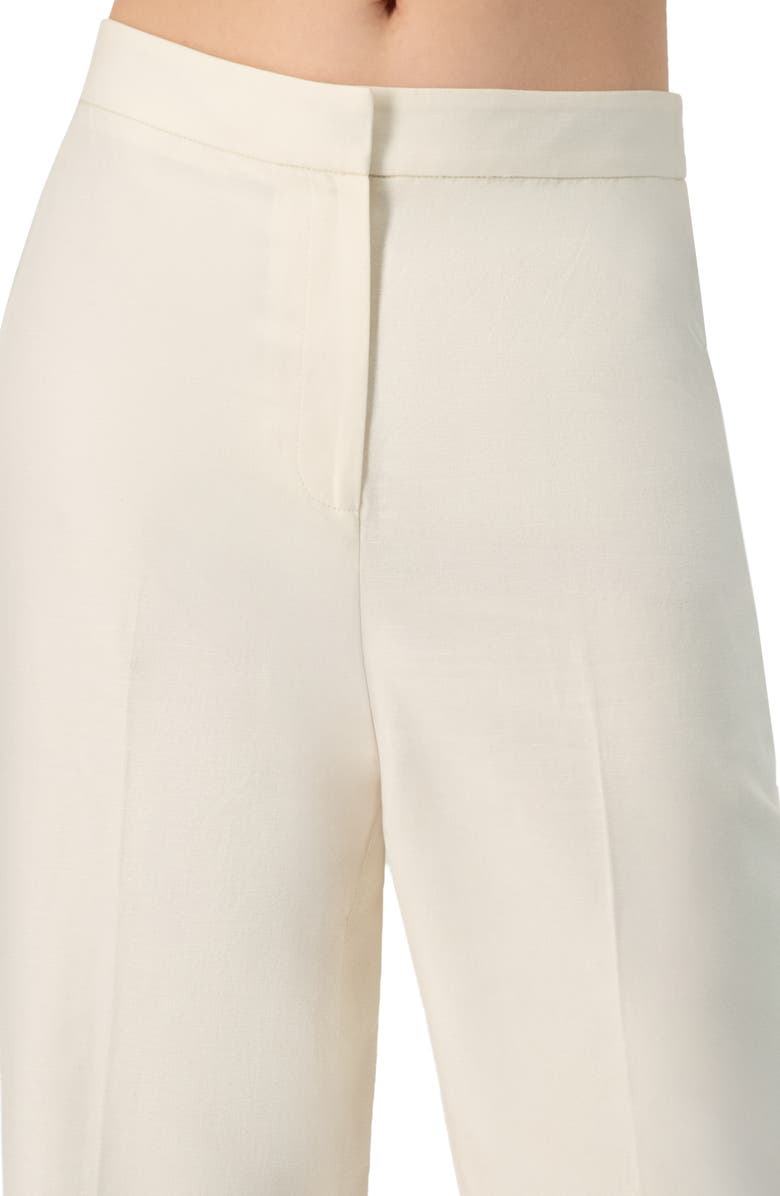 IVONNE Linen Straight-Leg Pants, Alternate, color, Ivory