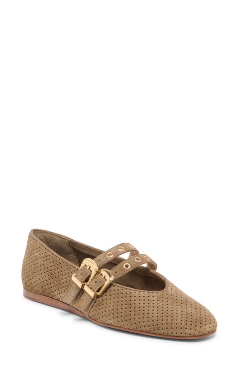 Baylee Grommet Mary Jane Flat (Women)
