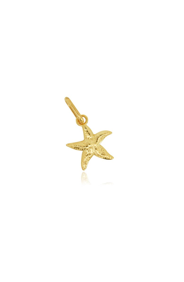 The Lovery Fine Jewelry Gold Starfish Charm, Main, color, 